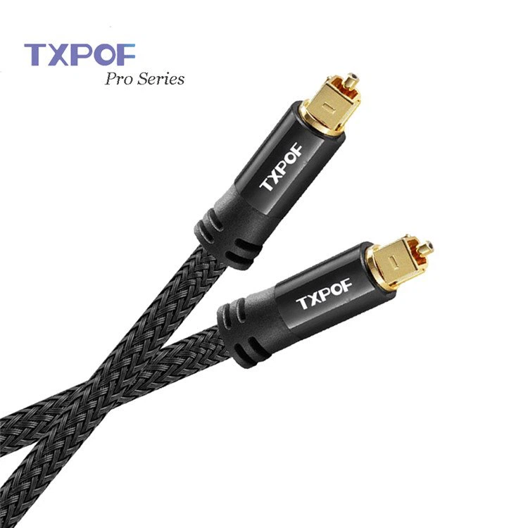 Cavo ottico Toslink con connettori metallici per audio digitale